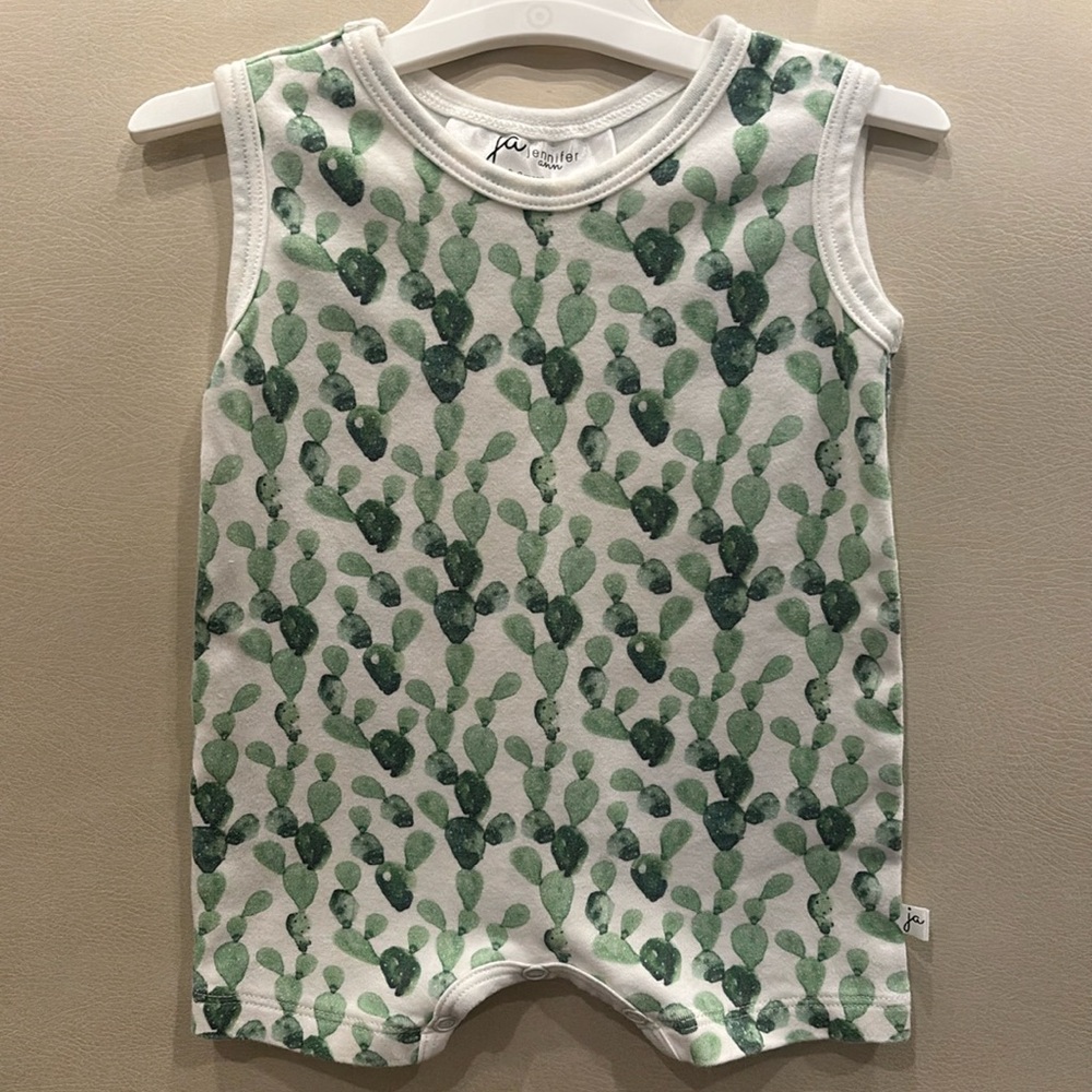 Jennifer Ann organic Cactus baby romper 3-6 months